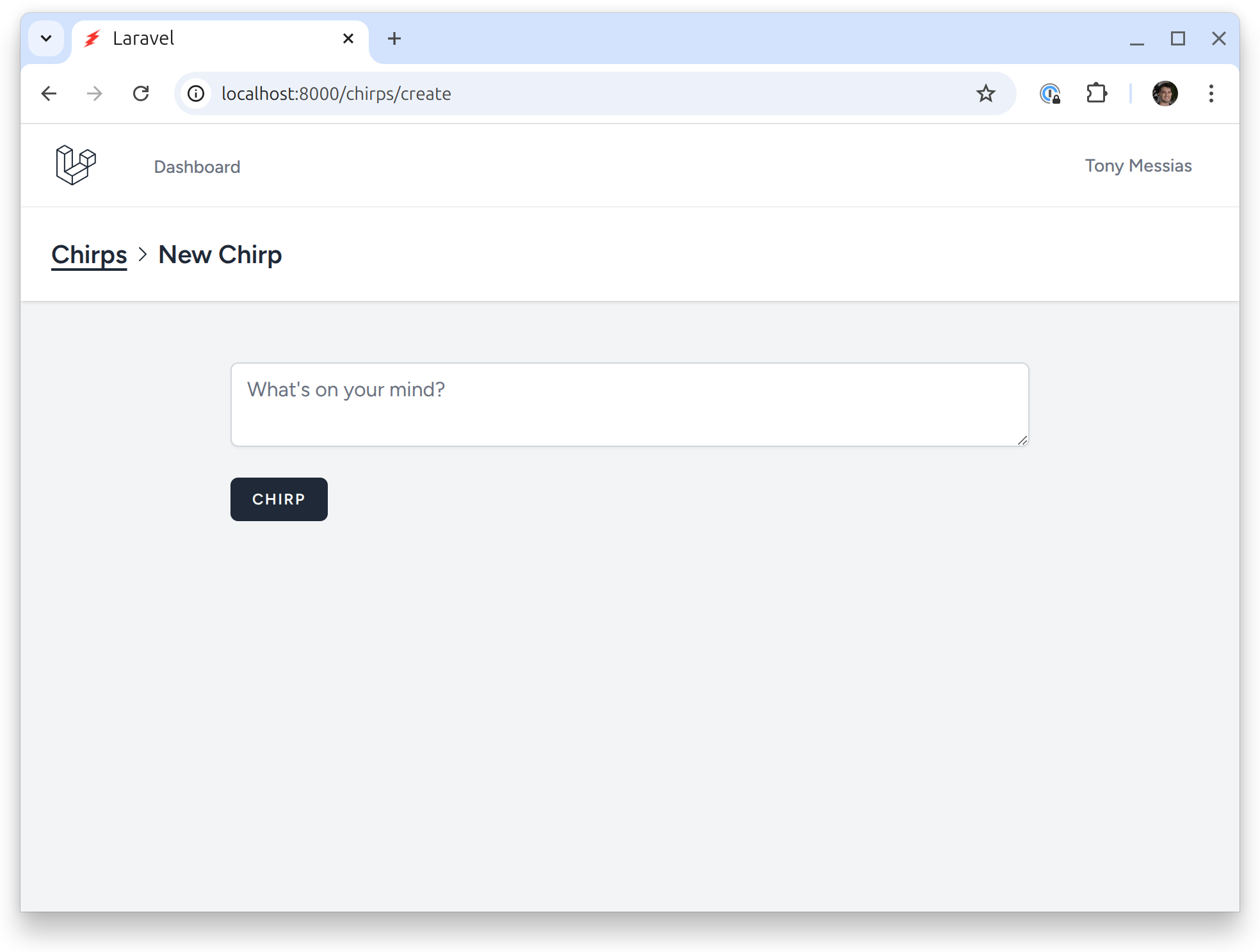 Creating Chirps Form